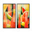 Ensemble de salon mural rouge à motif géométrique melon d'eau I - Melon-531759424-531759428
