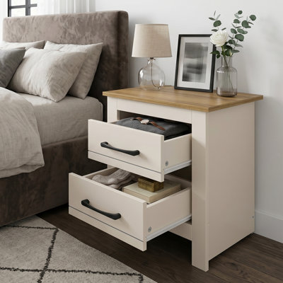 Limestone Manufactured Wood Bedside Table