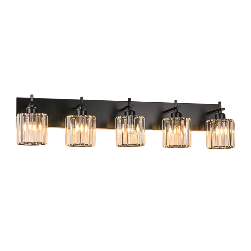 Corless Dimmable Vanity Light, 5, Matte Black