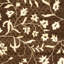 Tapis floral en laine / viscose touffeté à la main Candelo brun / ivoire-1632860267