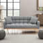 Canapé-lit convertible 69 po - Canapé 3 places ajustable en tissu Teddy pour petits espaces-1049431240