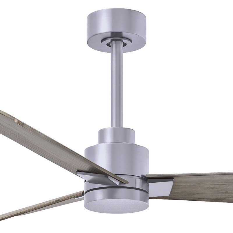 Alessandra 42'' Ceiling Fan, Gray Ash Tone, Brushed Nickel