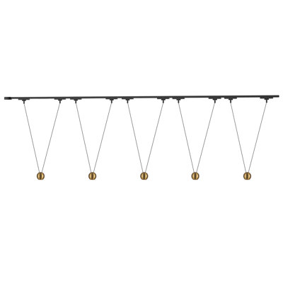 Faria Double 81-in Gold dimmable LED Trilo Ceiling Kit