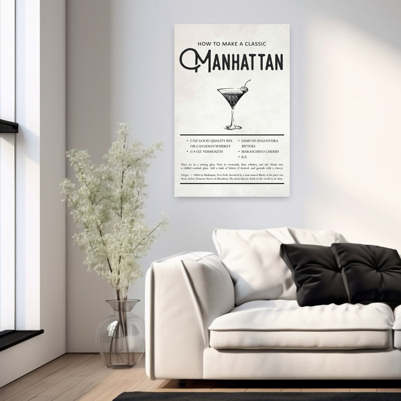 Manhattan, art contemporain abstrait, H 36 po x l 24 po