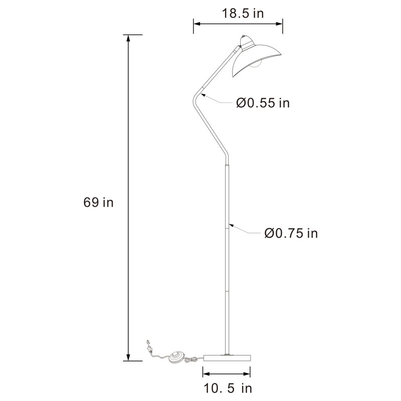 Lampe de travail sur pied Daventry