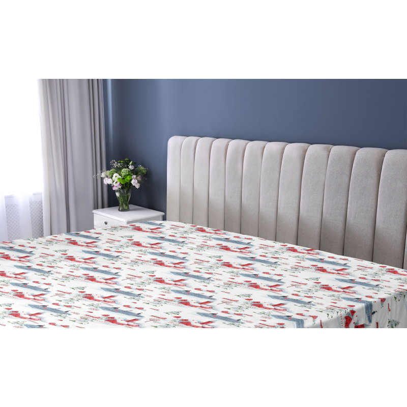 Drap-housse Ambesonne Winter Happy Family, Drap-housse de taille simple