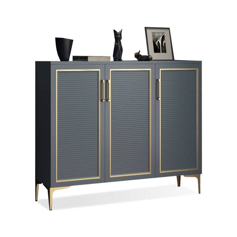 Rangement pour chaussures en aluminium gris foncé