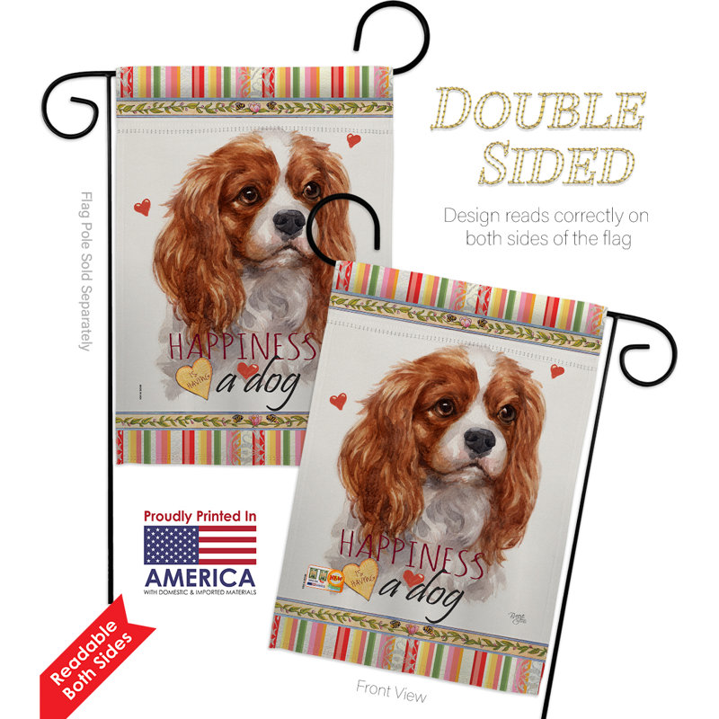Coussin décoratif à 2 faces en polyester 20 x 13 po Bulldog Happiness-impressions Drapeau pour la maison, Épagneul cavalier