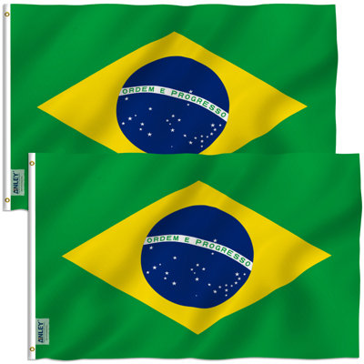 Drapeau brésilien 36 po x 60 po Polyester