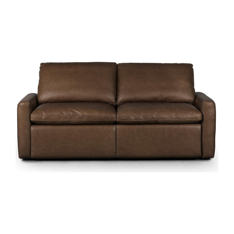 Tillery 78" Upholstered Power Reclining Loveseat, Sonoma Coco Genuine Leather