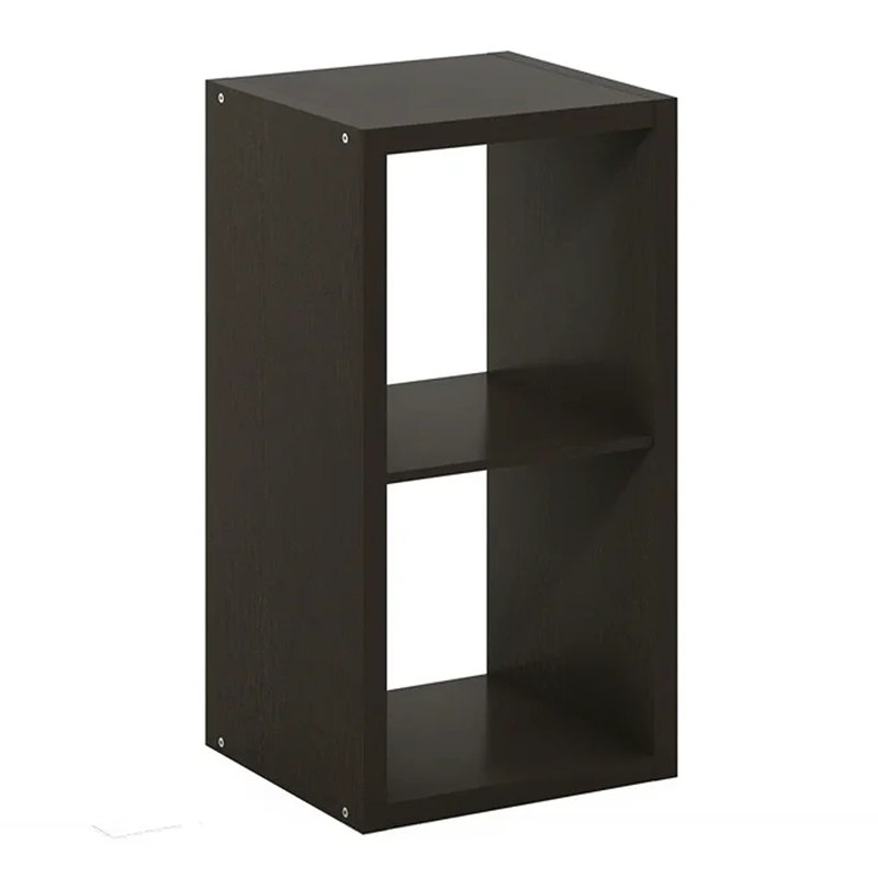 Rakyia 29.92'' H X 15.87'' W 2-Cube Bookcase, Dark Oak