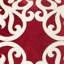 Housse de coussin décoratif carré en velours rouge Dery 20 x 20 Dery-122359333