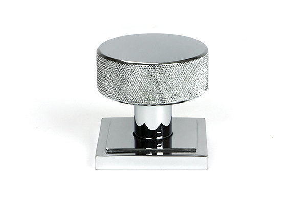 Brompton Interior Mortise Knob Set , Polished Chrome