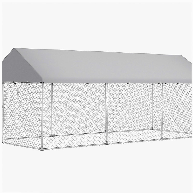 Chenil d'extérieur 19,7 pi x 7,5 pi x 7,5 pi, H 90,6 po x l 236,2 po x P 90,6 po