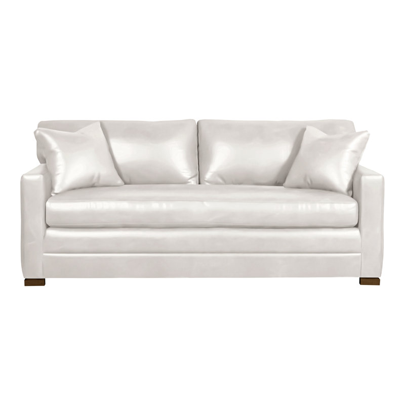 Canapé-lit Hillcrest, La Havane, Cuir véritable Regent Chalk