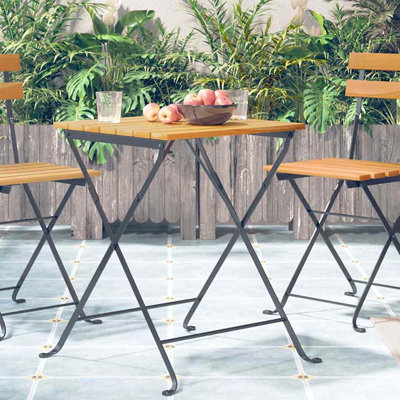 Acacia Solid Wood Outdoor Bistro Table , 21.26 " W