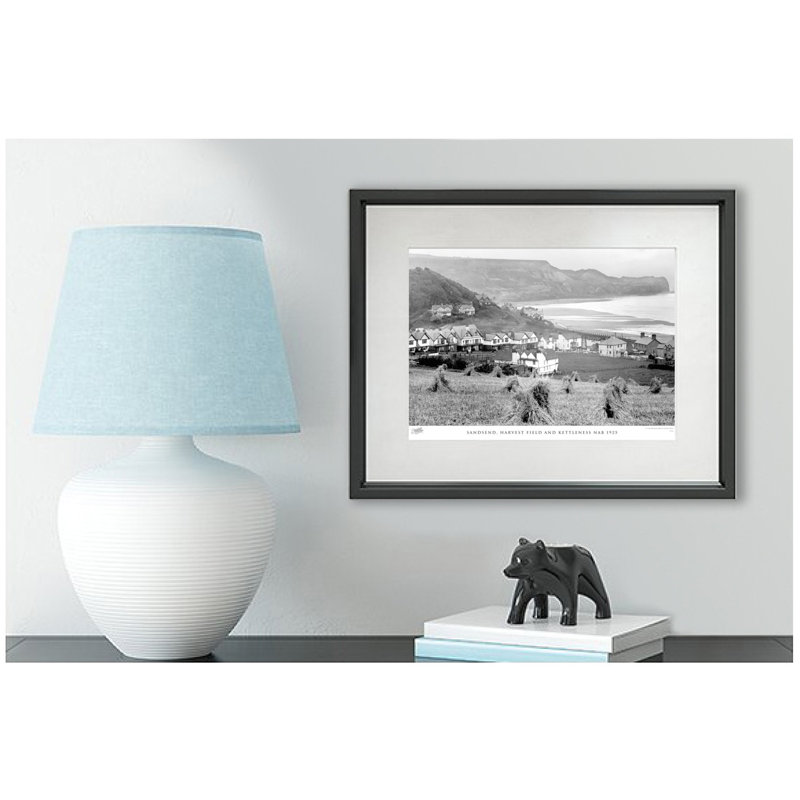 Sandsend, Harvest Field And Kettleness Nab 1925 by Francis Frith - Single Picture Frame Print, 60cm H x 80cm W x 2.3cm D