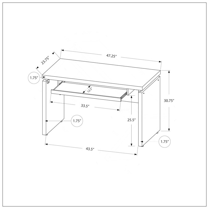 Modern Versatile Computer Desk For Efficient Work And Study, Space-Saving Design