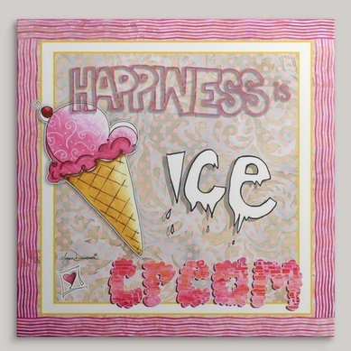 «Aitken Happiness is Ice Cream» par Megan Duncanson, impression, H 24 po x l 24 po x P 1,5 po, Toile