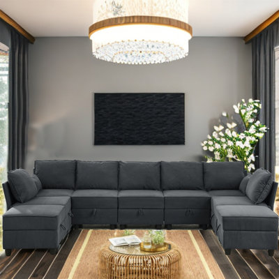Ghulam 9 - Piece Upholstered Sectional