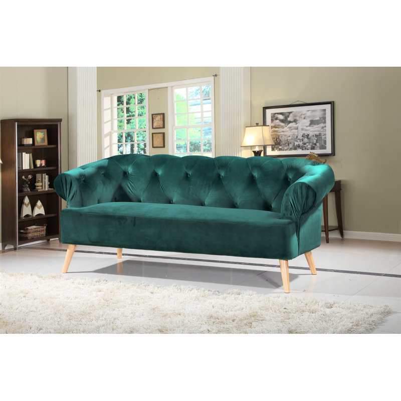 Canapé Chesterfield Everson, Vert