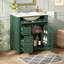 Meuble-lavabo de salle de bain avec lavabo en céramique, 30 po, armoire de rangement avec portes à fermeture en douceur et organisateur de porte-126233871