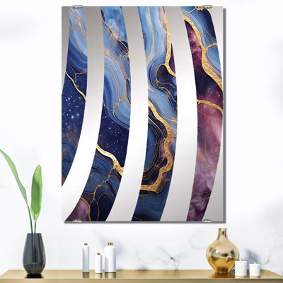 Miroir en marbre abstrait d'Adderley - MIR137825