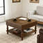 Table basse cannelée à pieds relevables avec rangement en bois massif-1018690073-1018690079
