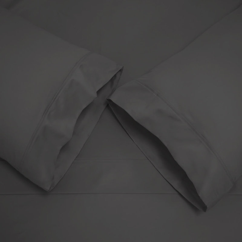 Coton de qualité égyptienne 4 pièces Ensemble de draps, Drap pour très grand lit avec deux très grandes, Tempête