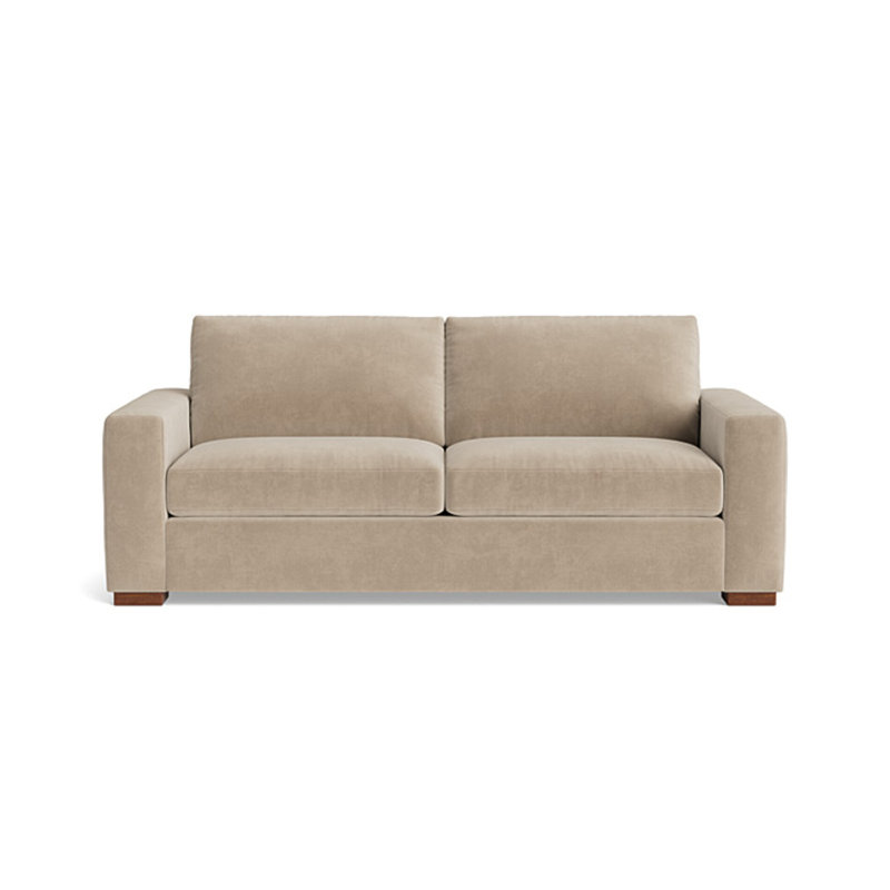 Couch Potato Sofa (85"), Velvet - Beige