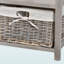Banc de rangement à 3 tiroirs avec paniers au fini gris clair Yarven, H 16,28 po x l 41,89 po x P 11,26 po