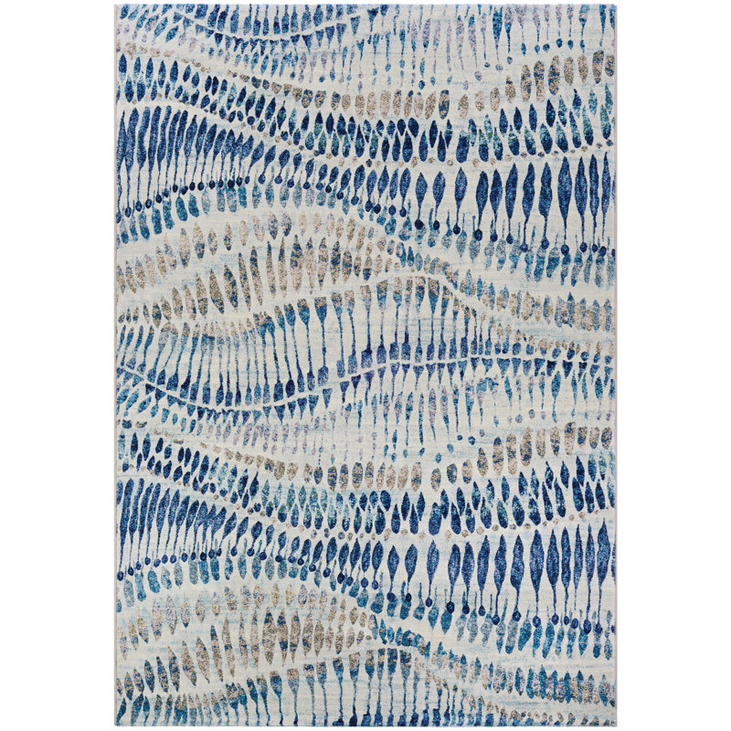 Tapis multicolore abstrait Healdton, Rectangle 7 pi 10 po x 11 pi 2 po