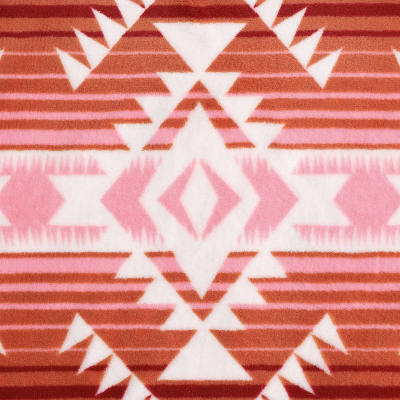 Tommy Hilfiger Printed Cotton Flannel Deep Pocket Sheet Set, Double/Grand, Rose géométrique