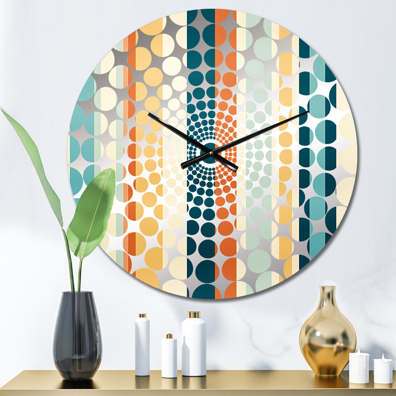 Nomadic Blend Striped Pattern - Striped  Wall Clock, Small