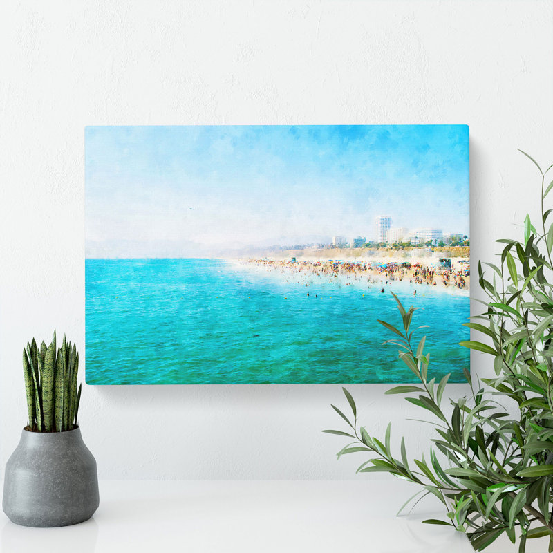 Santa Monica Beach Vol.1 - Wrapped Canvas, 35cm H x 50cm W x 3cm D