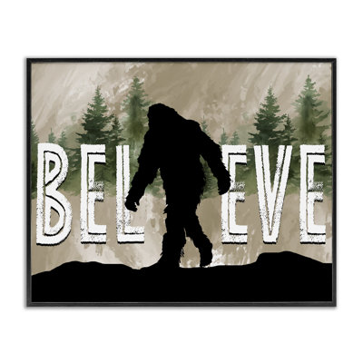 Believe Rustic Mythical Creature Framed Giclee, design by Nicole DeCamp