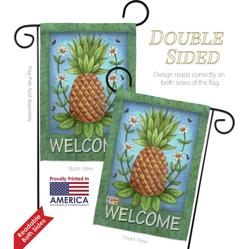 Tissu de polyester décoratif à 2 côtés 19 po  drapeau de jardin
