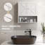 Étagère murale blanche pour salle de bain avec tablette de rangement réglable