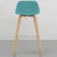 Tabouret de bar Mid-Century 2 - Tabouret de bar bleu 2 pièces
