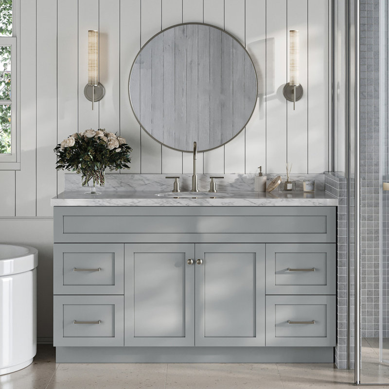 Paulla 60'' Single Bathroom Vanity Base Only, Gray