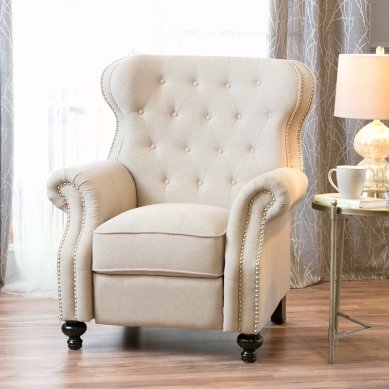 Fauteuil inclinable, Tissu blanc