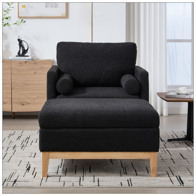 Fauteuils d'appoint, Bois, Noir