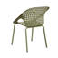 Chaise de salle à manger d'extérieur moderne en plastique et en métal avec dossier en treillis-124215900