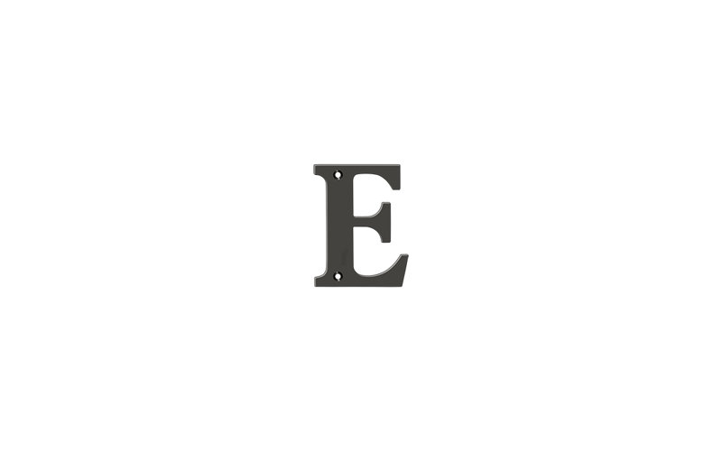 4" H Brass House Letter, Lifetime Brass, F