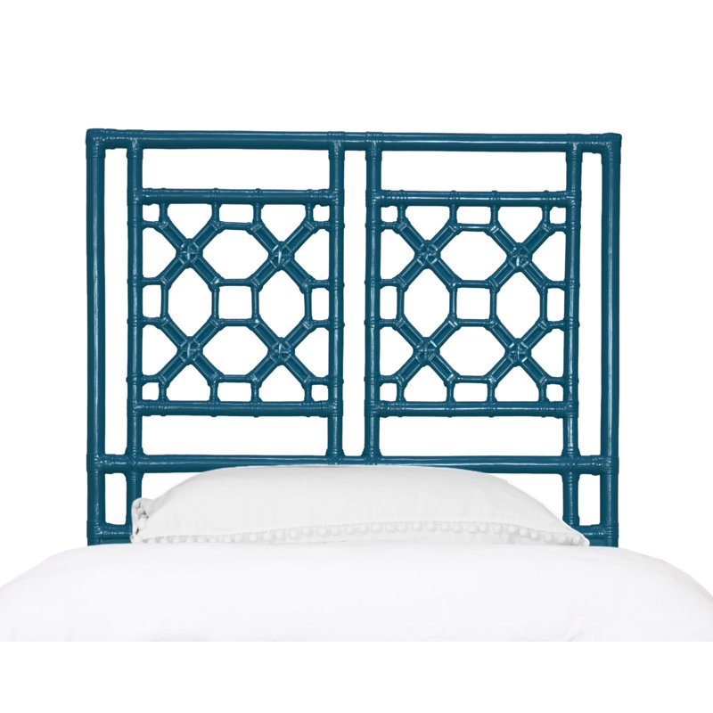 Rattan Open-Frame Headboard, Twin, Pacific Blue