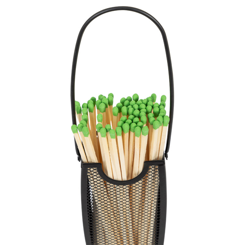 Porte-bâton Modern Ember Match | Panier décoratif en métal, Noir