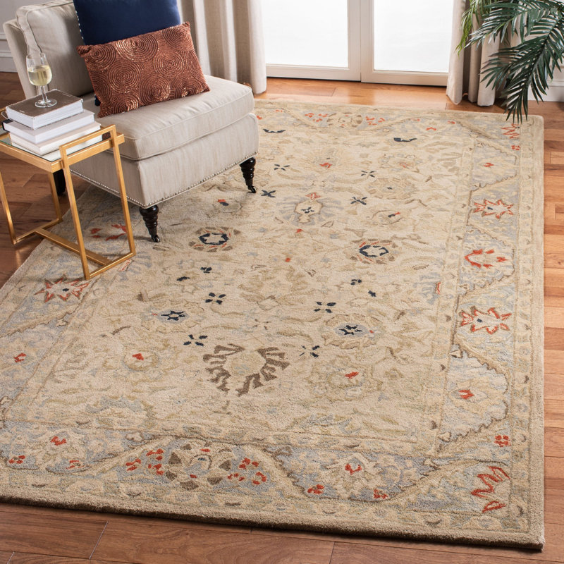 Tapis oriental en laine touffeté à la main Tingley, Rectangle 4 pi x 6 pi