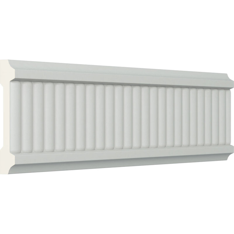 Endurathane Nevio Chair Rail, 3"H x 5/8"P x 94 1/2"L, (3/8"Repeat), Factory Primed