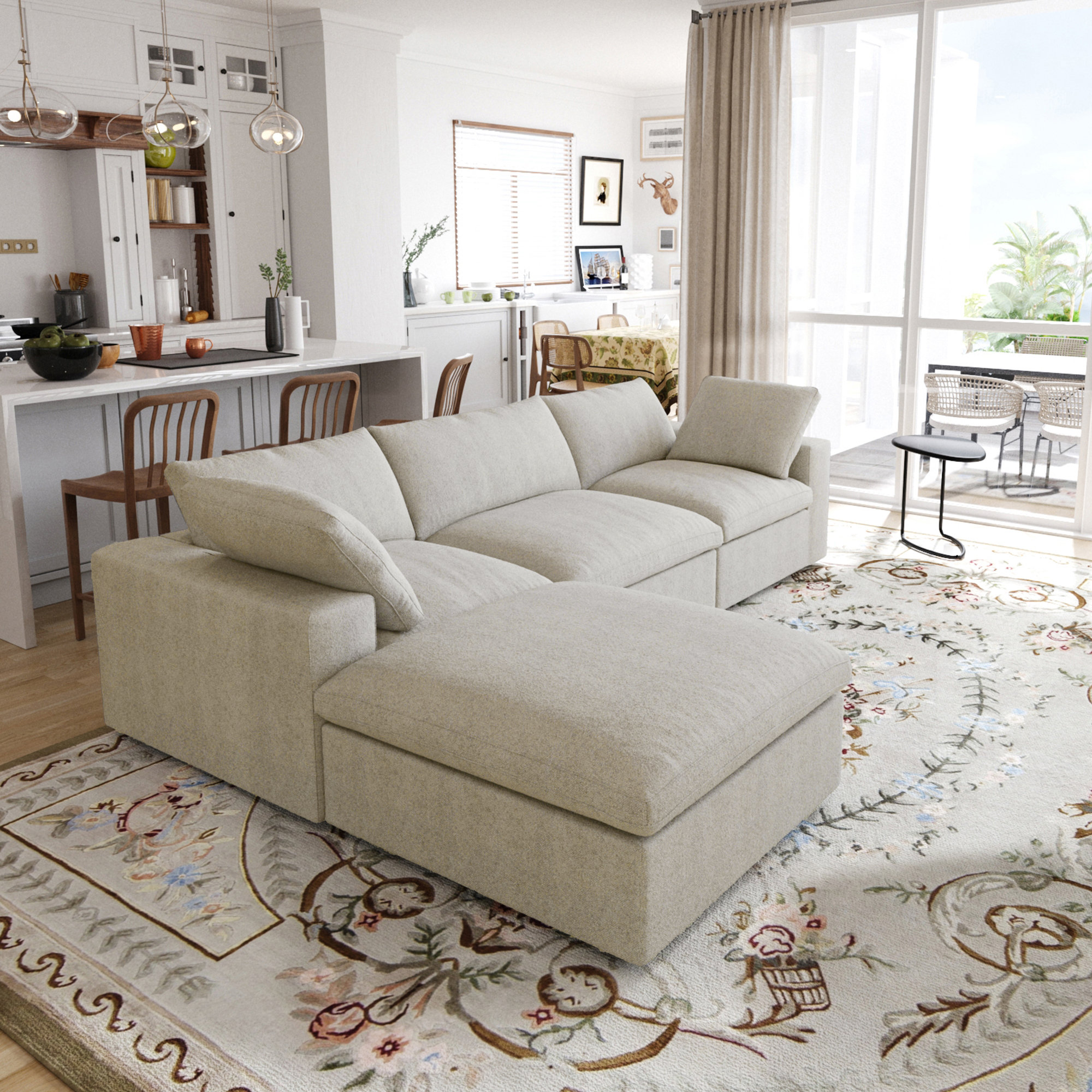 Itala 4 - Piece Velvet Sectional