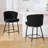26" Boucle Fabric Counter Height Bar Stools With Metal Frame-703121845